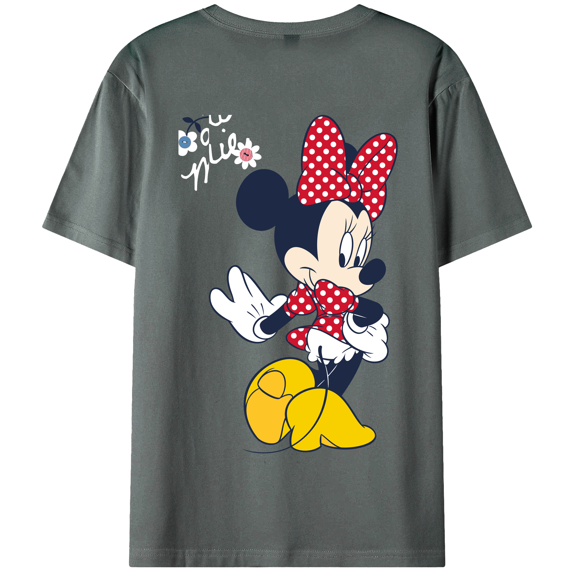 （画像用） ミッキーマウス Mickey Mouse 綿100％半袖Tシャツ（背面プリント）